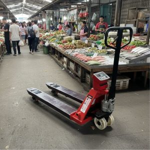 Xe nâng tay gắn cân điện tử