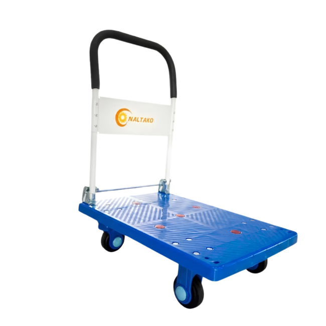 Xe đẩy hàng sàn nhựa tải 150-300kg đảm bảo nâng hạ hàng hóa ổn định