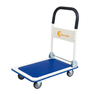 Xe đẩy hàng sàn thép tải 150kg có kết cấu đơn giản nhưng đảm bảo vận hành bền bỉ, có độ bền cao