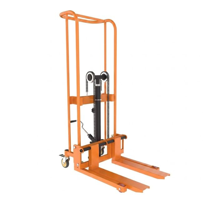 Dòng xe nâng tay cao mini 400kg - nâng cao 1.2m được thiết kế thông minh với bánh xe chắc chắn
