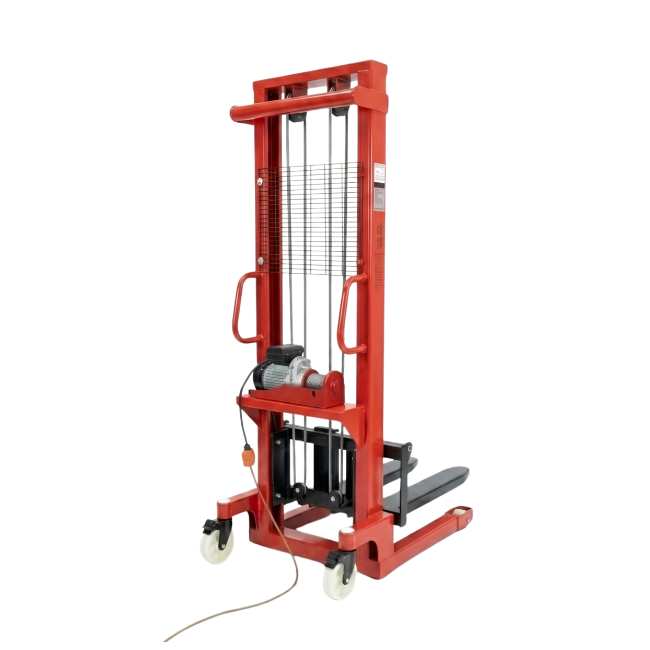 Xe nâng tời điện 2 tấn cao 1m6 có cấu tạo giống dòng xe 1 tấn nhưng hệ thống khung, áp và động cơ được nâng cấp mạnh mẽ hơn