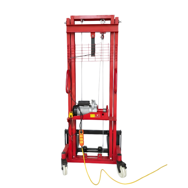 Xe nâng tời điện 2 tấn - nâng 3m được chế tạo từ thép chịu lực đảm bảo chắc chắn khi đưa hàng lên cao