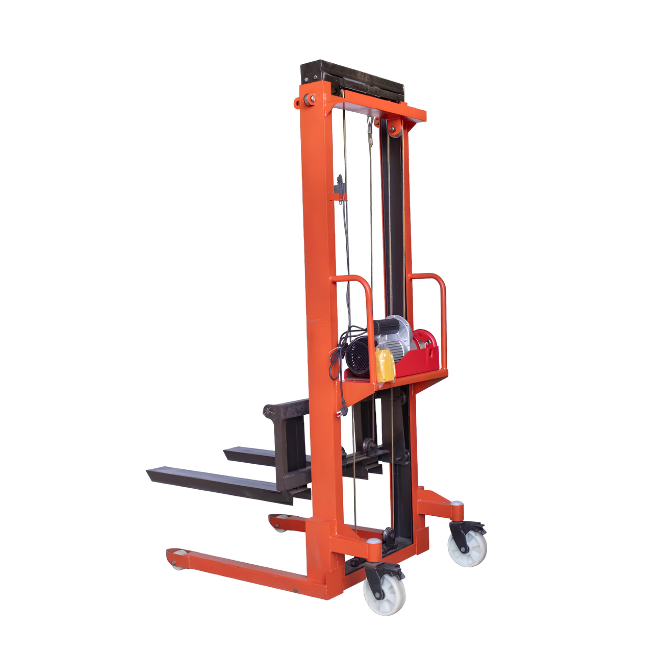 Xe nâng tời điện 2 tấn - nâng cao 2m được chế tạo từ khung thép chịu lực cao